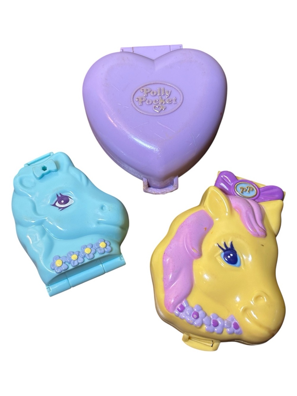 Vintage Polly Pocket Compact Lot Of 3